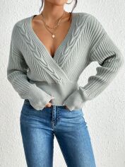 Акція на Светр жіночий SHEIN GD-00156750 S М'ятний від Rozetka