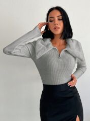 Акція на Светр жіночий SHEIN GD-00156775 S Сірий від Rozetka