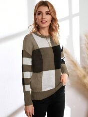 Акція на Светр жіночий SHEIN GD-00156794 XS Коричневий від Rozetka
