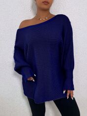 Акція на Светр жіночий SHEIN GD-00156842 XL Темно-синій від Rozetka