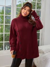 Акція на Светр жіночий SHEIN GD-00156848 XL Малиновий від Rozetka