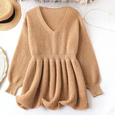 Акція на Светр жіночий SHEIN GD-00156864 3XL Хакі від Rozetka