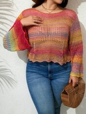 Акція на Светр жіночий SHEIN GD-00160850 XL Різнокольоровий від Rozetka