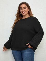 Акція на Светр жіночий SHEIN GD-00160851 XL Чорний від Rozetka