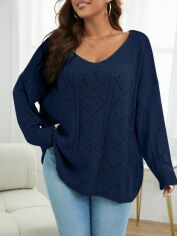 Акція на Светр жіночий SHEIN GD-00160871 3XL Синій від Rozetka
