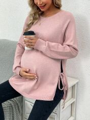 Акція на Светр для вагітних SHEIN GD-00161879 XL Світло-рожевий від Rozetka
