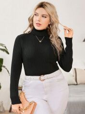Акція на Светр жіночий SHEIN GD-00160867 2XL Чорний від Rozetka