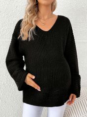Акція на Светр для вагітних SHEIN GD-00156482 M Чорний від Rozetka