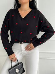 Акція на Светр жіночий SHEIN GD-00156870 4XL Чорний від Rozetka