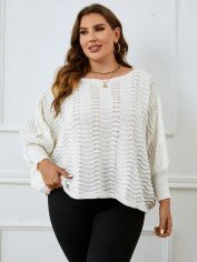 Акція на Светр жіночий SHEIN GD-00160849 XL Білий від Rozetka