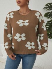 Акція на Джемпер жіночий SHEIN GD-00160878 3XL Коричневий від Rozetka