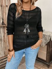 Акція на Светр жіночий SHEIN GD-00161325 2XL Чорний від Rozetka