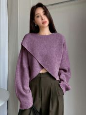 Акція на Светр жіночий SHEIN GD-00161909 XS Фіолетовий від Rozetka