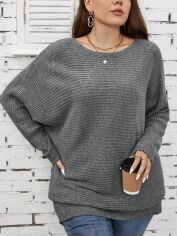 Акція на Джемпер жіночий SHEIN GD-00167218 4XL Сірий від Rozetka