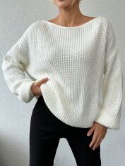 Акція на Светр жіночий SHEIN GD-00099988 One Size Молочний від Rozetka