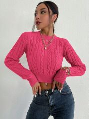 Акція на Светр жіночий SHEIN GD-00156644 L Фуксія від Rozetka