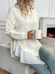 Акція на Светр жіночий SHEIN GD-00156671 L Білий від Rozetka