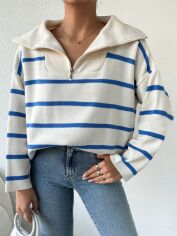 Акція на Светр жіночий SHEIN GD-00156706 One Size Синій від Rozetka