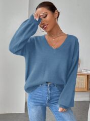 Акція на Светр жіночий SHEIN GD-00164473 S Блакитний від Rozetka