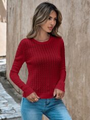 Акція на Светр жіночий SHEIN GD-00167198 One Size Червоний від Rozetka