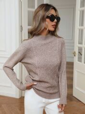 Акція на Светр жіночий SHEIN GD-00133149 S Бежевий від Rozetka