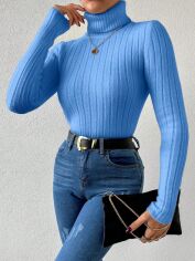 Акція на Светр жіночий SHEIN GD-00164247 S Блакитний від Rozetka