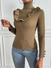Акція на Светр жіночий SHEIN GD-00159548 S Коричневий від Rozetka
