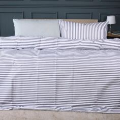 Акція на Комплект постільної білизни Mirson King Size 220х240 см 17-0768 Harmony Stripes Ranforce Elite від Rozetka