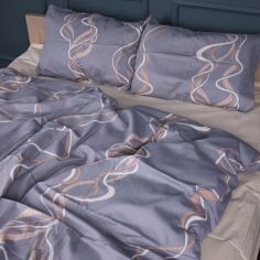 Акція на Комплект постільної білизни MirSon Полуторний 143х210 см 22-1407 Wavy lines Сатин від Rozetka