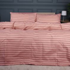 Акція на Комплект постільної білизни Mirson Сімейний 2 x 160x220 см 17-0773 Nude stripes Ranforce Elite від Rozetka