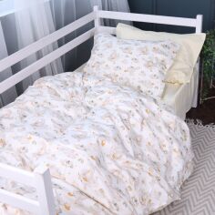 Акція на Комплект постільної білизни Mirson Полуторний 143х210 см Kids Time 22-1419 Sleepy ducklings Сатин від Rozetka