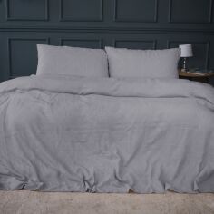 Акція на Комплект постільної білизни Mirson King Size 220х240 см №20-02 Waffle Gray від Rozetka