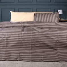 Акція на Комплект постільної білизни Mirson King Size 220х240 см 17-0767 Elegant Stripes Ranforce Elite від Rozetka