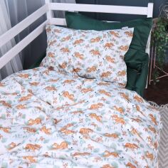 Акція на Підковдра MirSon Полуторна 143х210 см Kids Time 22-1420 Little Jungle Friends Сатин від Rozetka