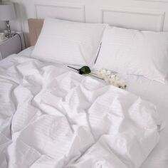 Акція на Простирадло на гумці MirSon Royal Soft Stripe 30-0023 Snow Joy 180x190 см від Rozetka