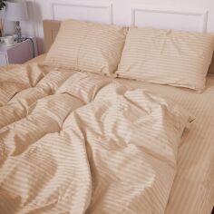 Акція на Простирадло на гумці MirSon Royal Soft Stripe 30-0025 Roland 150x200 см від Rozetka