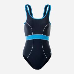 Акція на Купальник суцільний жіночий Martes Lady Malicia-Blk/Blu Radia/Wht L Чорний/Синій/Білий від Rozetka