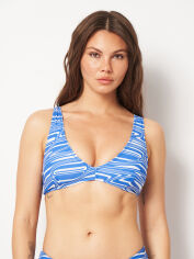 Акція на Верхня частина купальника жіноча Puma Swim Women Plunge Top 94701902 XS Vivid Blue від Rozetka