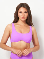 Акція на Верхня частина купальника жіноча Puma Swim Women Jacquard Scoop Top 94706702 XL Purple від Rozetka