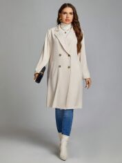 Акція на Пальто жіноче SHEIN GD-00163609 XL Кремове від Rozetka