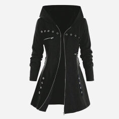 Акція на Пальто жіноче SHEIN GD-00169621 M Чорне від Rozetka