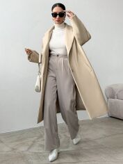 Акція на Пальто жіноче SHEIN GD-00159734 S Бежеве від Rozetka