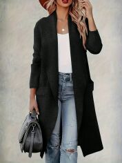 Акція на Пальто жіноче SHEIN GD-00159776 2XL Чорне від Rozetka