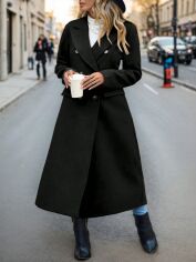 Акція на Пальто жіноче SHEIN GD-00160939 XL Чорне від Rozetka