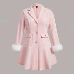 Акція на Пальто жіноче SHEIN GD-00160952 4XL Рожеве від Rozetka