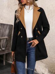 Акція на Пальто жіноче SHEIN GD-00168245 L Чорне від Rozetka