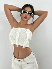 Акція на Топ жіночий SHEIN GD-00156519 M Білий від Rozetka
