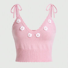Акція на Топ жіночий SHEIN GD-00161579 S Рожевий від Rozetka