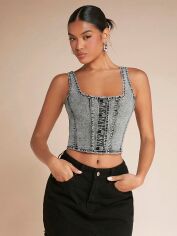 Акція на Топ жіночий SHEIN GD-00164071 S Синій від Rozetka