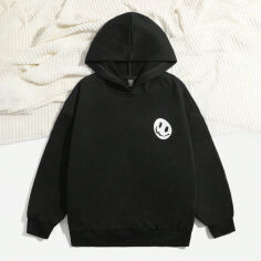 Акція на Худі жіноче SHEIN GD-00161004 XL Чорне від Rozetka